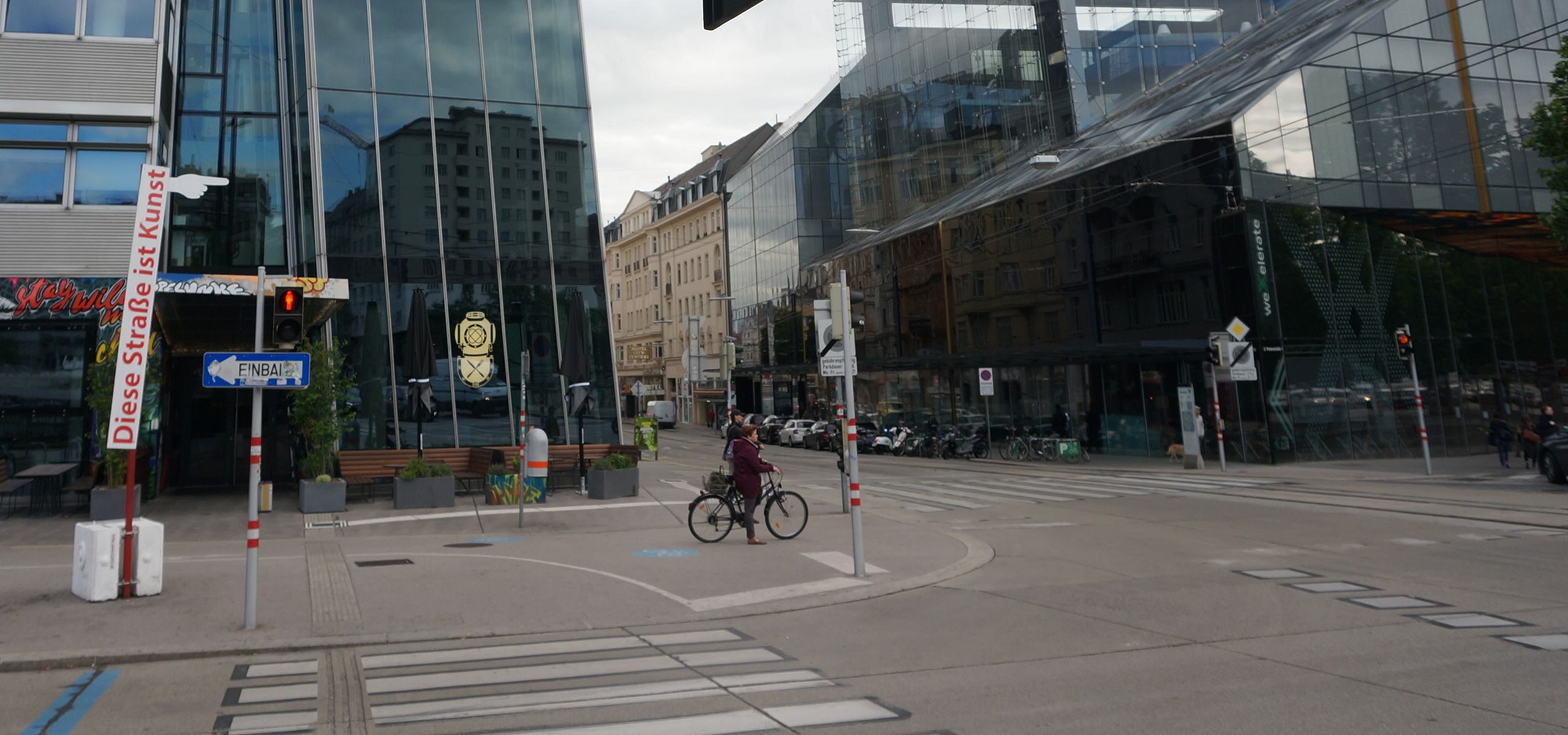 Diese Straße ist Kunst. Kunstprojekt auf der Taborstraße.