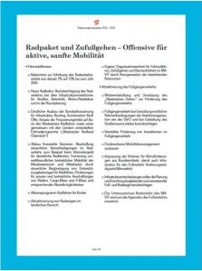 Regierungsprogramm 2020_Kapitel Radpaket und Zufussgehen