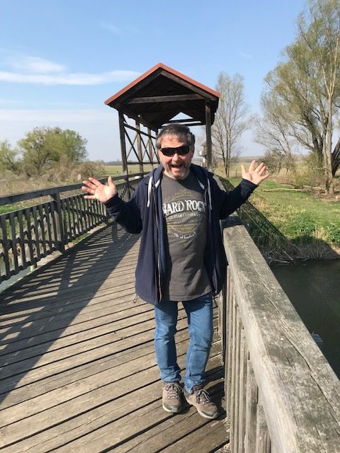 Gerhard auf der Brücke in Andau