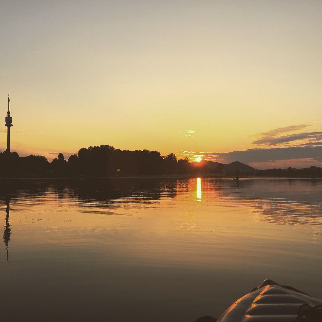 Sonnenuntergang auf der Alten Donau