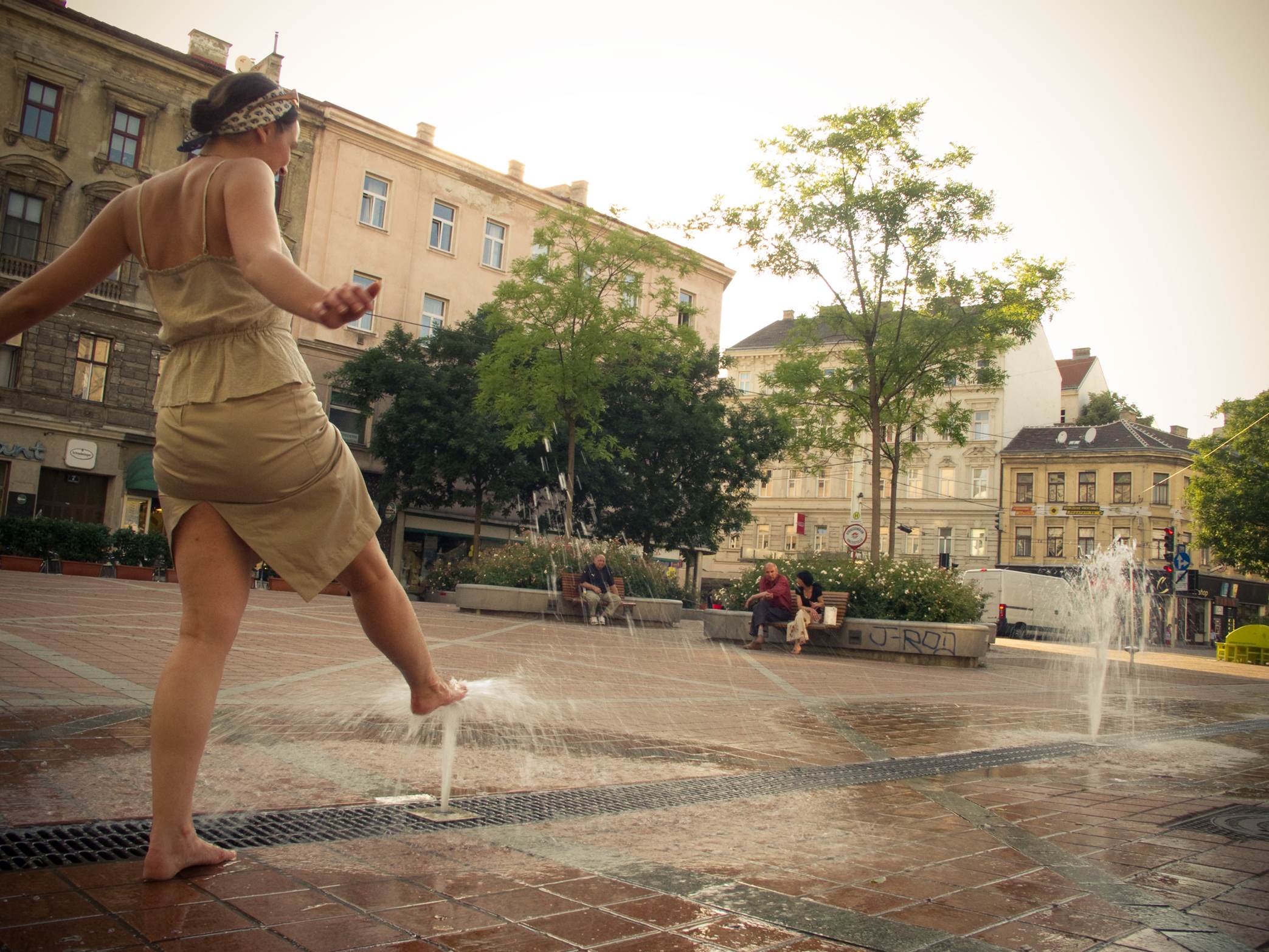 Bodenfontäne am Wallensteinplatz