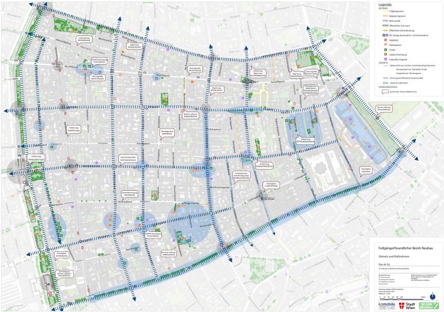 Planausschnitt von einem "Masterplan Gehen"