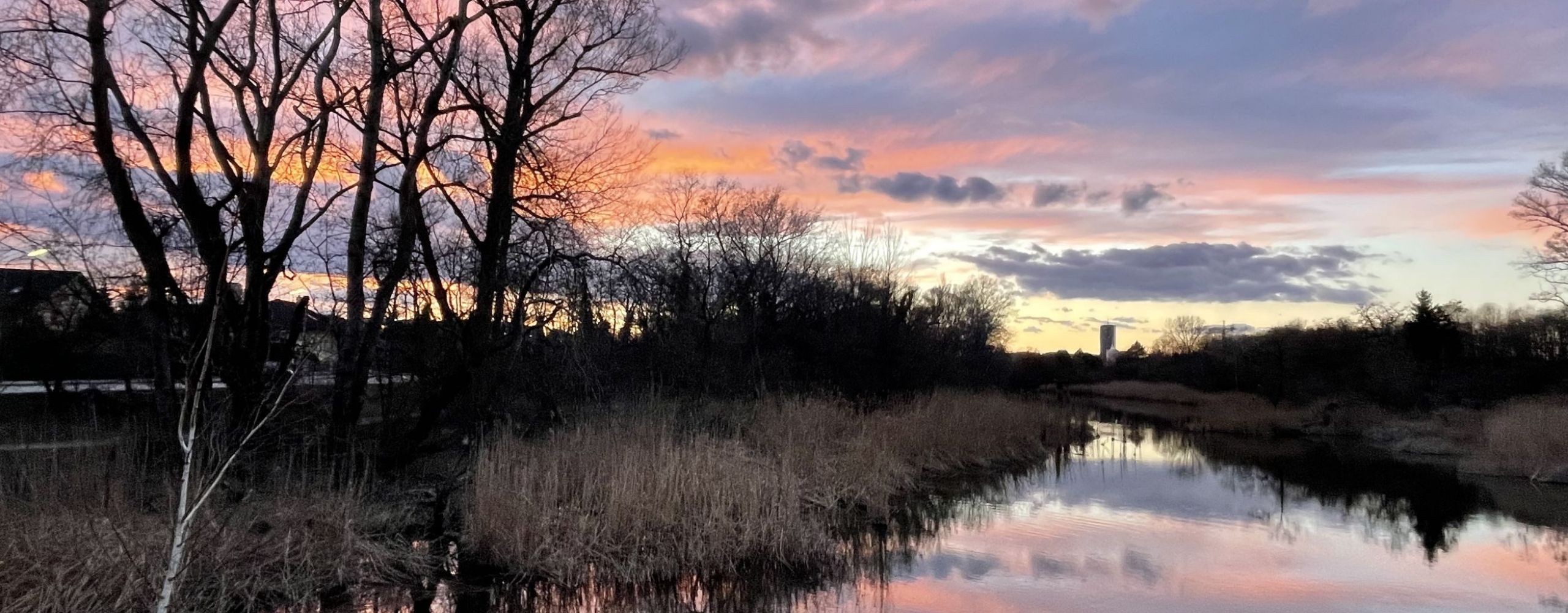 Sonnenuntergang am Mühlwasser