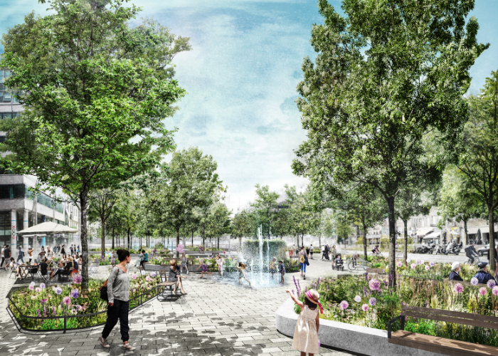 Rendering vom Christian-Broda-Platz